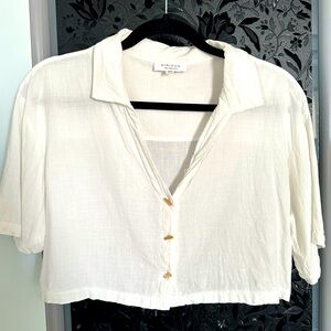 White Crop Blouse 🤍